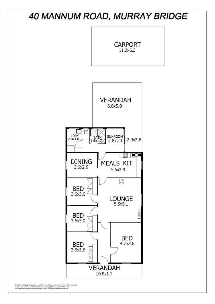 Floorplan of Homely house listing, 40 Mannum Road, Murray Bridge SA 5253