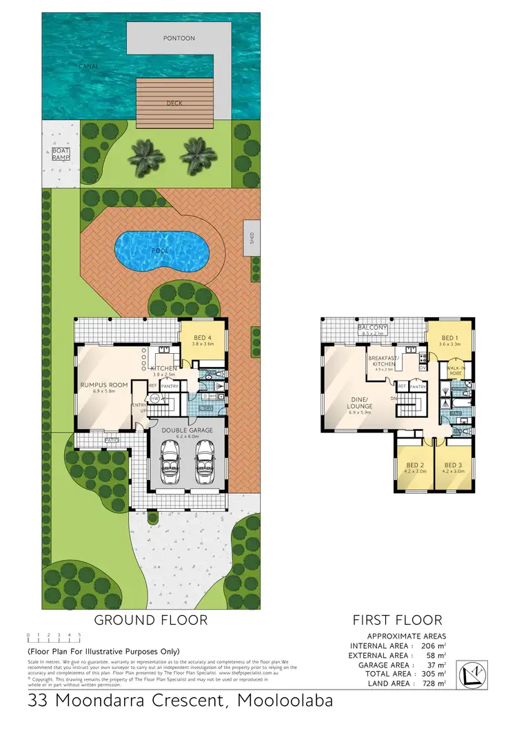 Floorplan of Homely house listing, 33 Moondarra Crescent, Mooloolaba QLD 4557