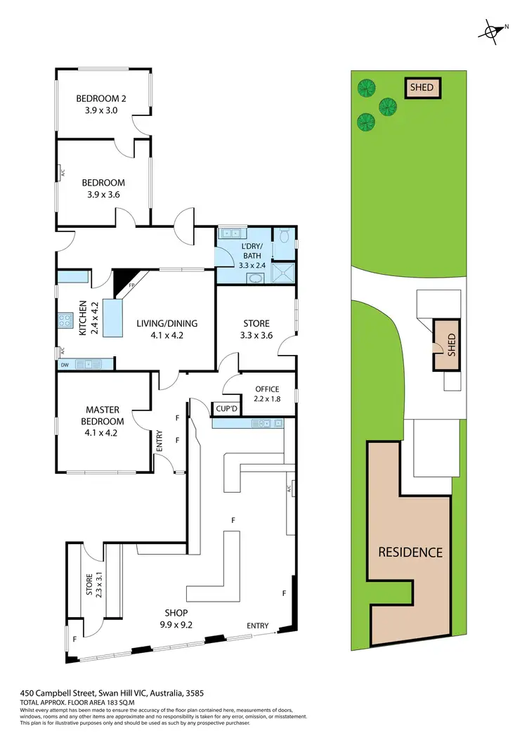 Floorplan of Homely house listing, 450 Campbell Street, Swan Hill VIC 3585