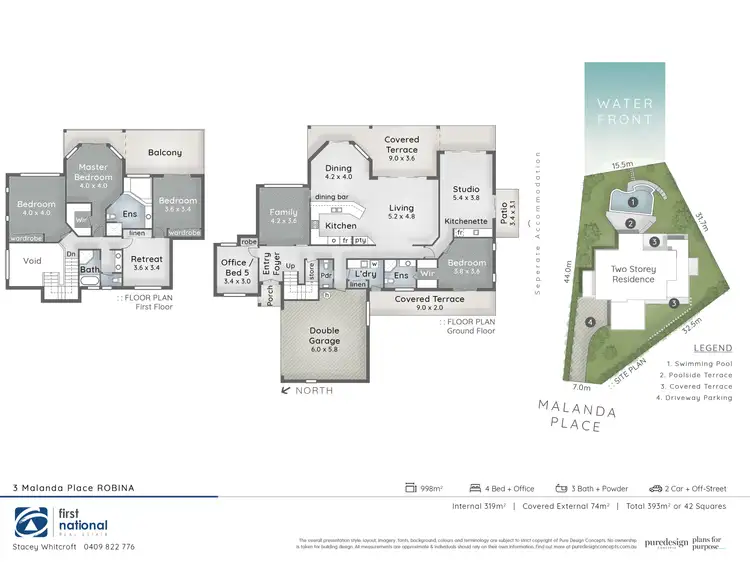 Floorplan of Homely house listing, 3 Malanda Place, Robina QLD 4226