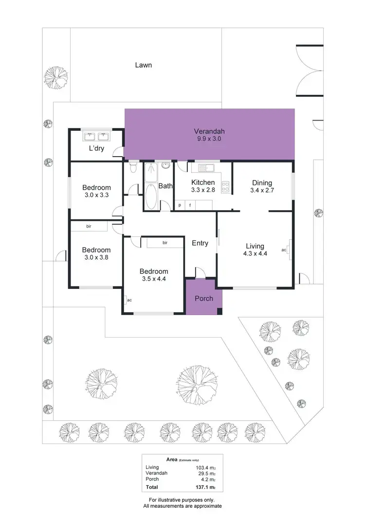 Floorplan of Homely house listing, 133 Ayers Avenue, Melrose Park SA 5039