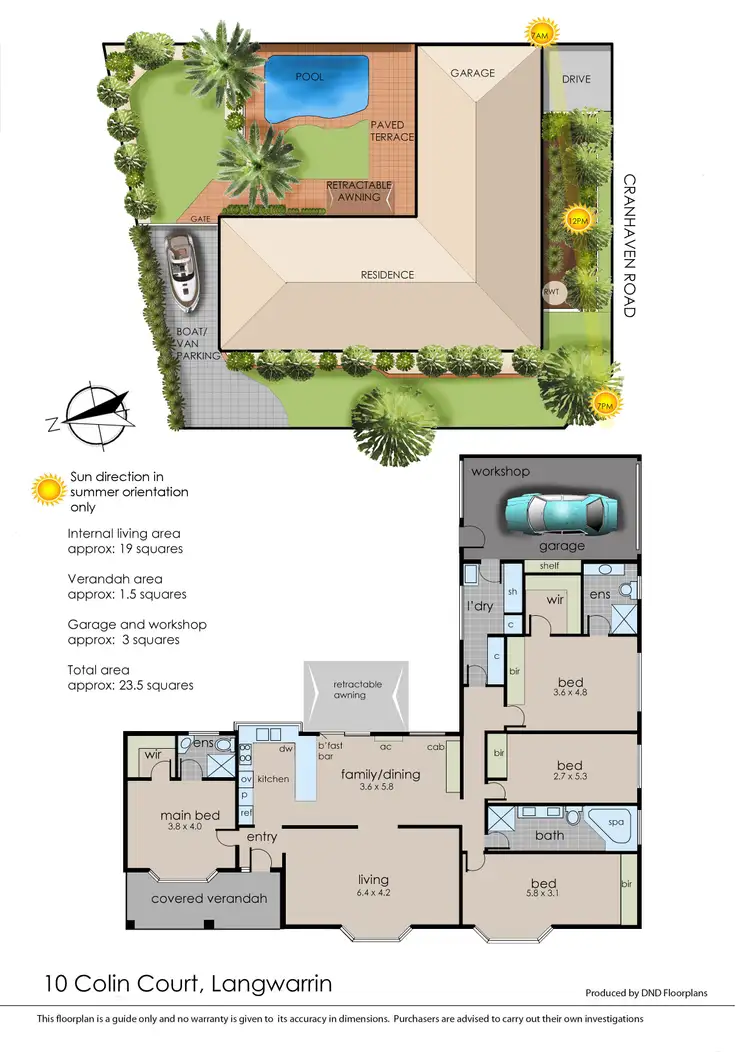Floorplan of Homely house listing, 10 Colin Court, Langwarrin VIC 3910