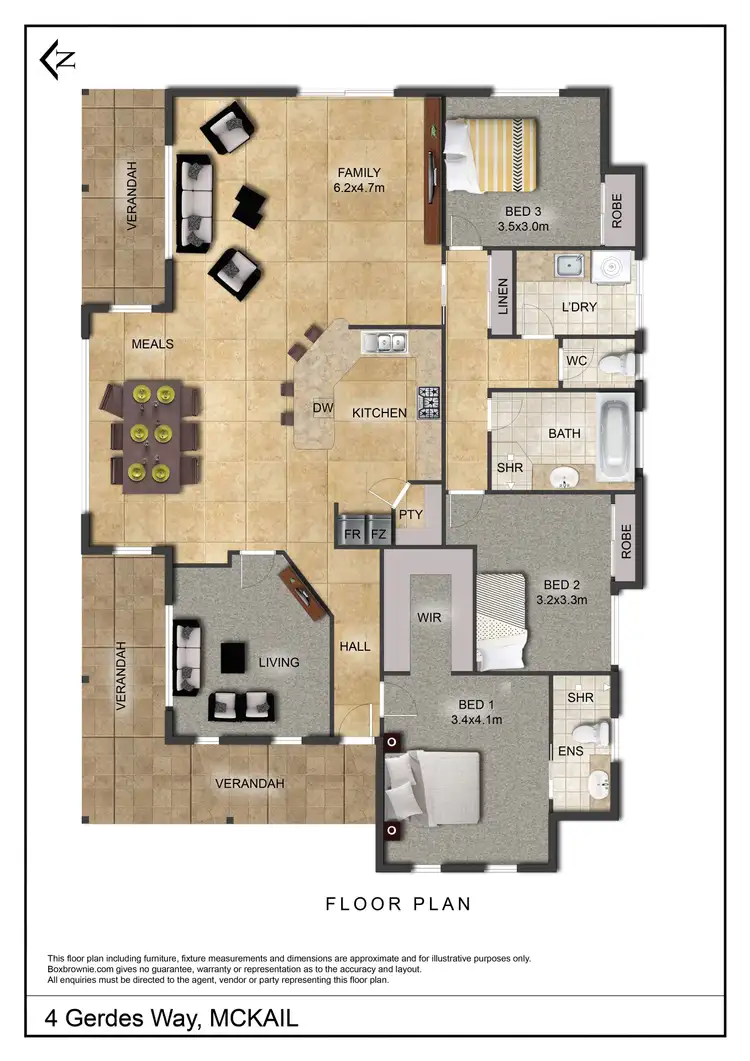 Floorplan of Homely house listing, 4 Gerdes Way, Mckail WA 6330