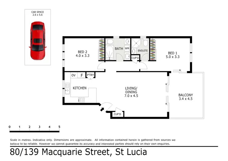 Floorplan of Homely unit listing, 80/139 Macquarie Street, St Lucia QLD 4067