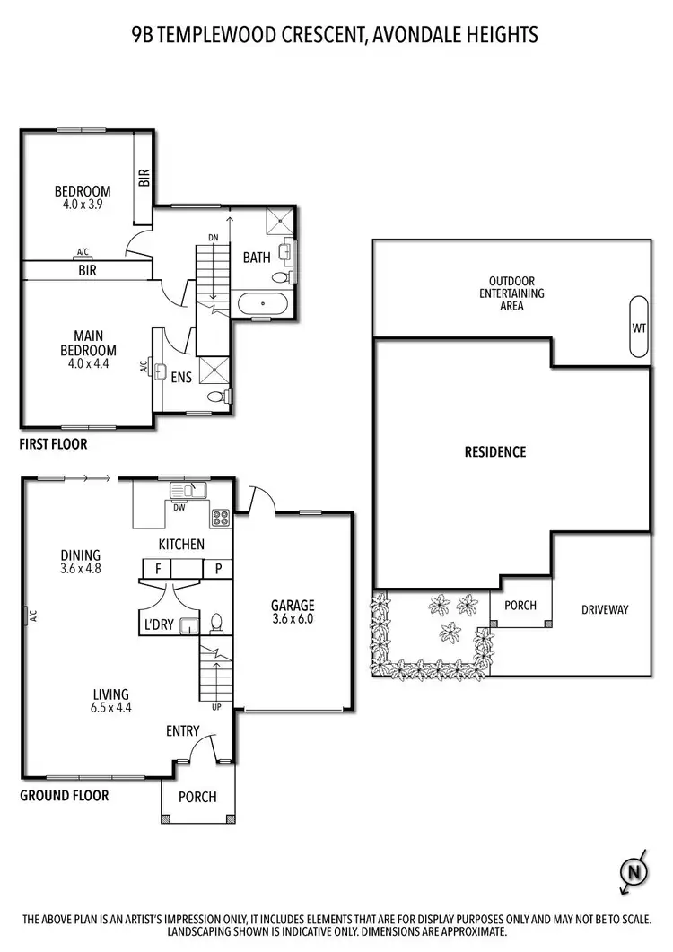 Floorplan of Homely townhouse listing, 9B Templewood Crescent, Avondale Heights VIC 3034