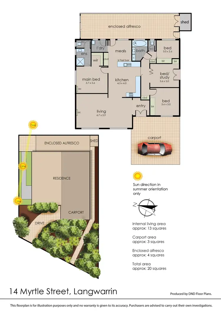 Floorplan of Homely house listing, 14 Myrtle Street, Langwarrin VIC 3910
