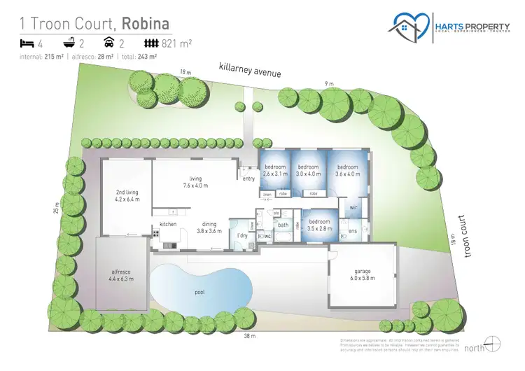 Floorplan of Homely house listing, 1 Troon Court, Robina QLD 4226