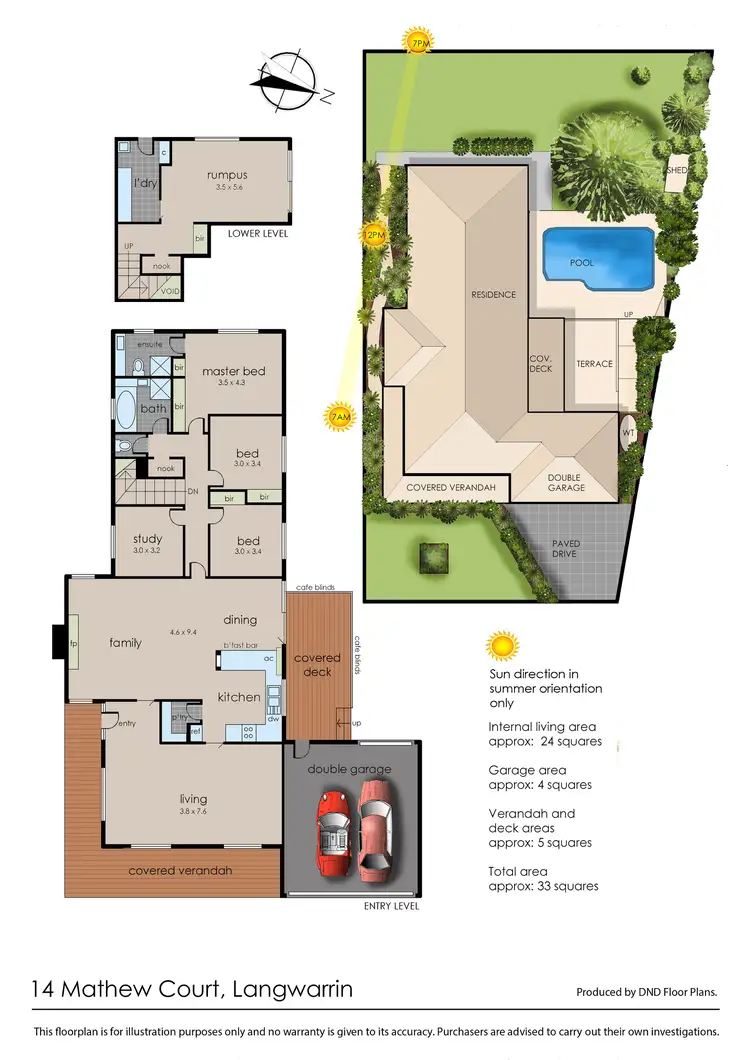 Floorplan of Homely house listing, 14 Mathew Court, Langwarrin VIC 3910