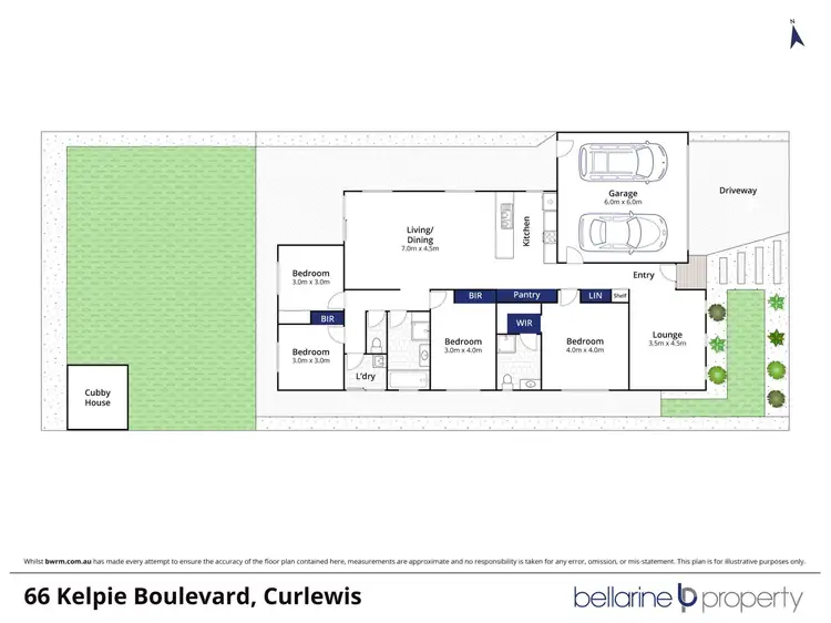 Floorplan of Homely house listing, 66 Kelpie Boulevard, Curlewis VIC 3222