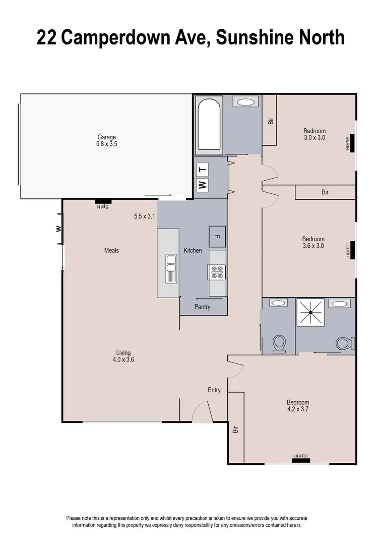 Floorplan of Homely house listing, 22 Camperdown Avenue, Sunshine North VIC 3020