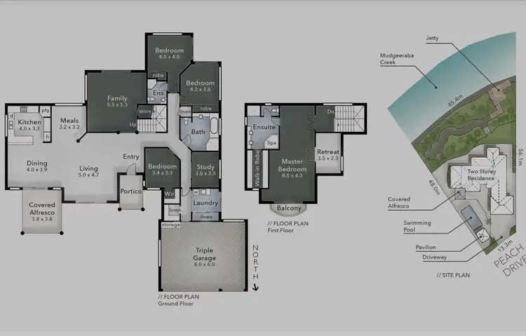 Floorplan of Homely house listing, 64 Peach Drive, Robina QLD 4226