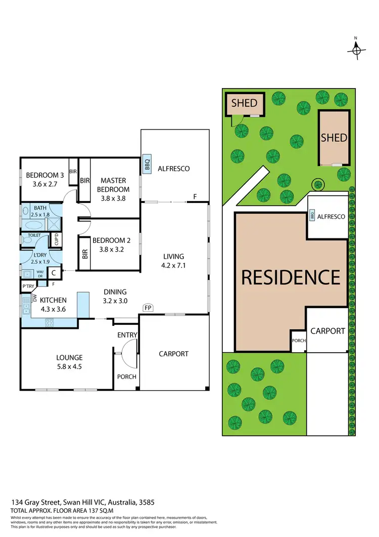 Floorplan of Homely house listing, 134 Gray Street, Swan Hill VIC 3585