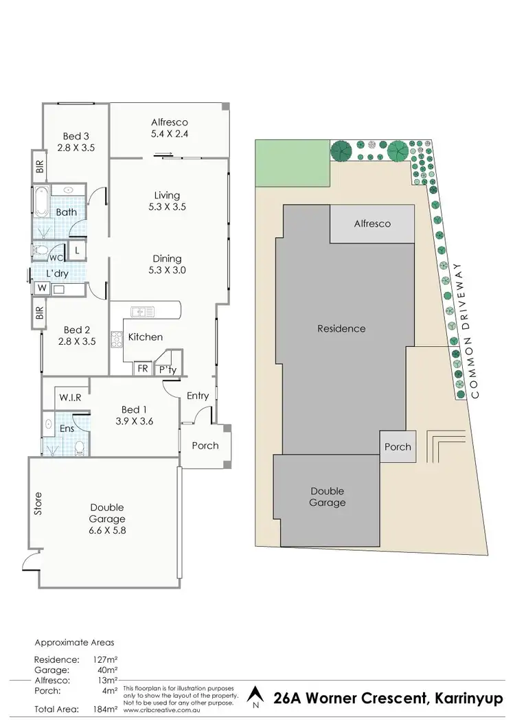 Floorplan of Homely house listing, 26A Worner Crescent, Karrinyup WA 6018