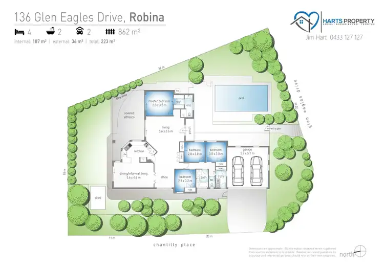 Floorplan of Homely house listing, 136 Glen Eagles Drive, Robina QLD 4226