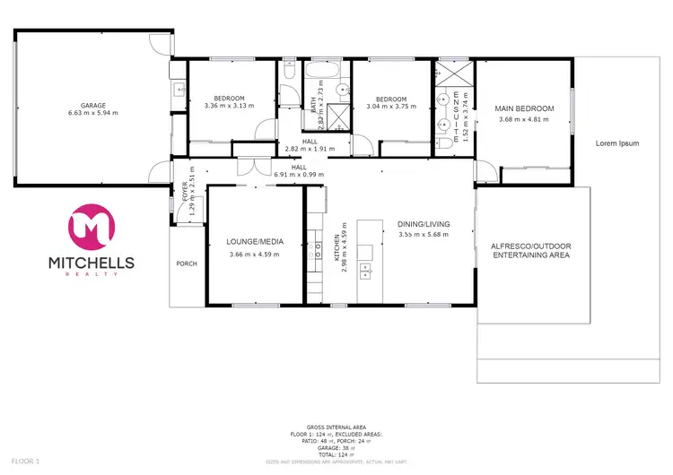 Floorplan of Homely house listing, 2 Bronte Place, Urraween QLD 4655
