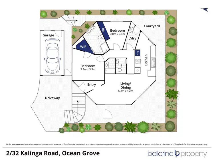 Floorplan of Homely townhouse listing, 2/32 Kalinga Road, Ocean Grove VIC 3226