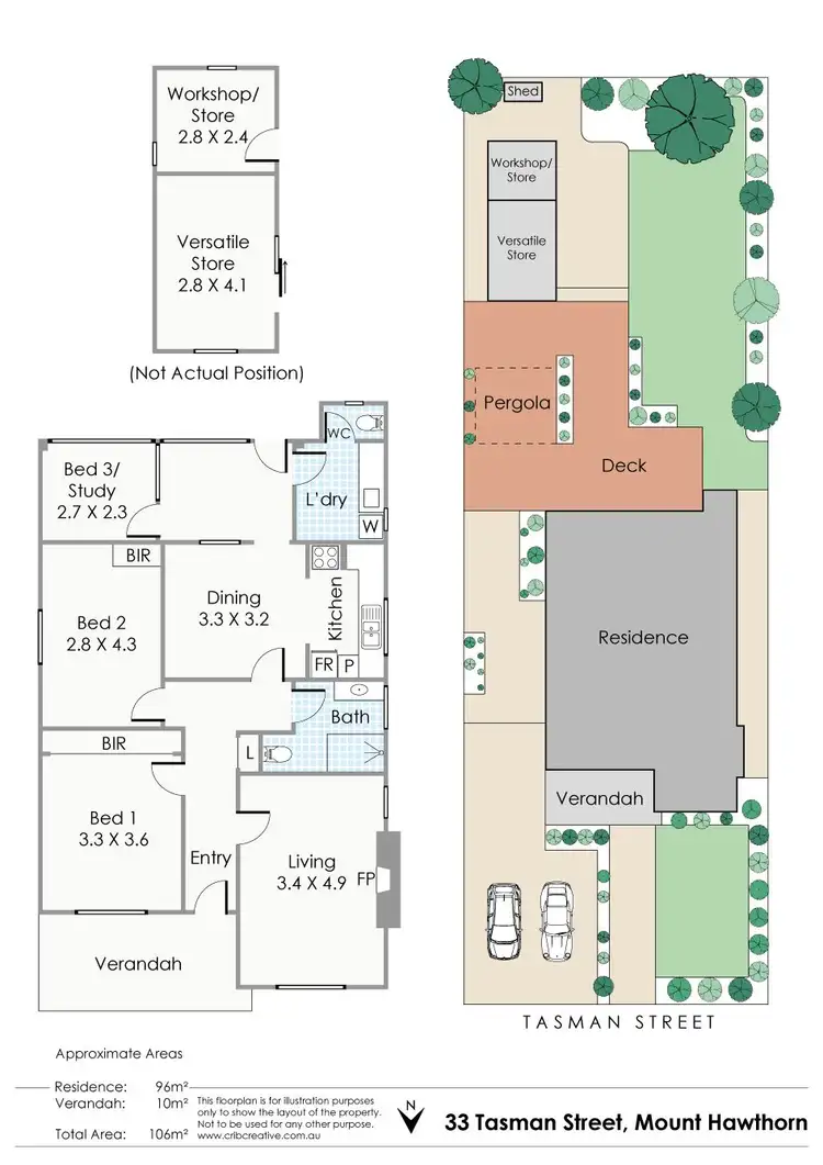 Floorplan of Homely house listing, 33 Tasman Street, Mount Hawthorn WA 6016