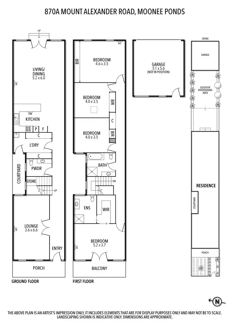 Floorplan of Homely terrace listing, 870A Mt Alexander Road, Moonee Ponds VIC 3039