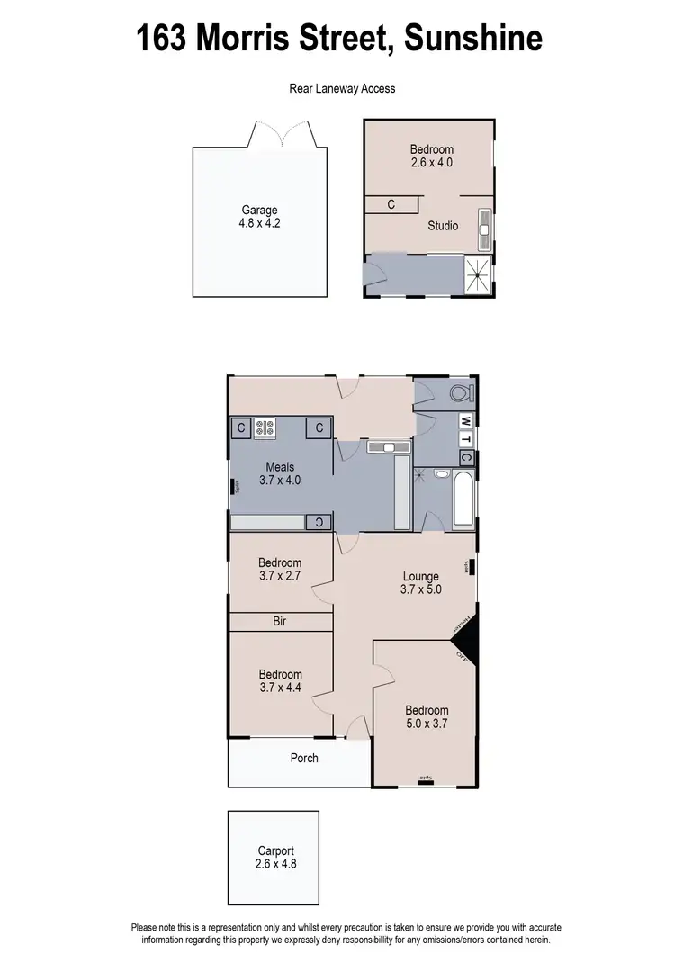 Floorplan of Homely house listing, 163 Morris Street, Sunshine VIC 3020