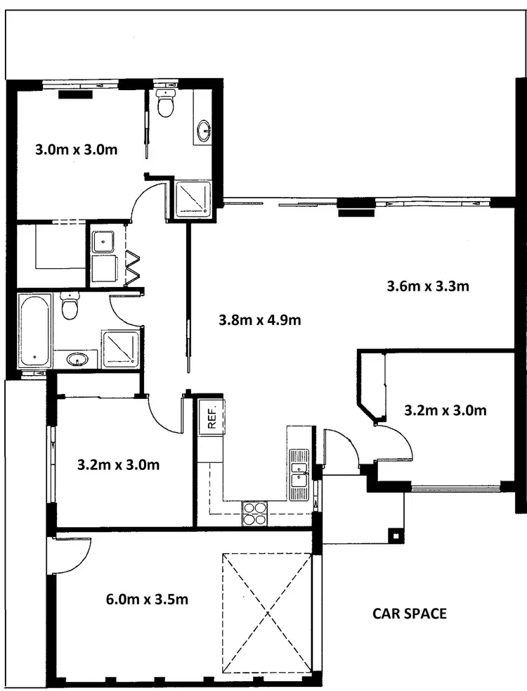 Floorplan of Homely unit listing, 3/15 Hutchinson Street, Albion VIC 3020