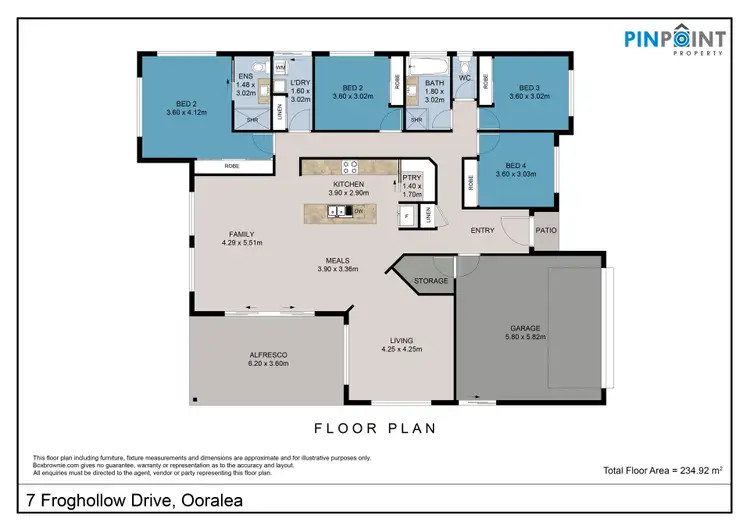 Floorplan of Homely house listing, 7 Froghollow Drive, Ooralea QLD 4740