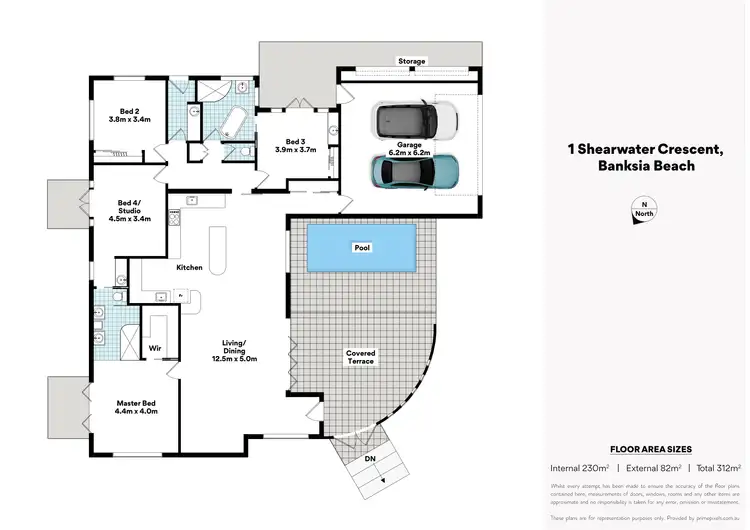 Floorplan of Homely house listing, 1 Shearwater Cres, Banksia Beach QLD 4507