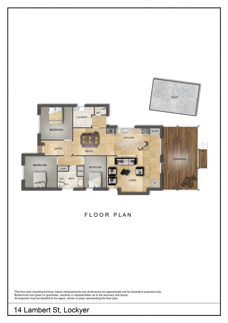 Floorplan of Homely house listing, 14 Lambert Street, Lockyer WA 6330