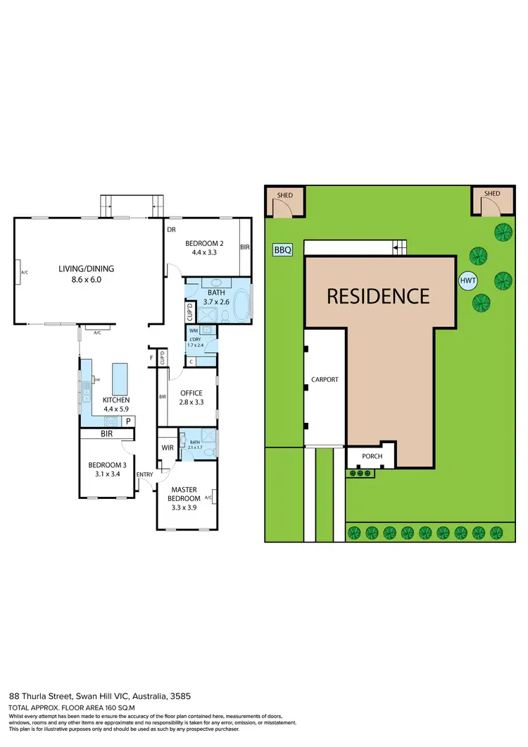 Floorplan of Homely house listing, 88 Thurla Street, Swan Hill VIC 3585