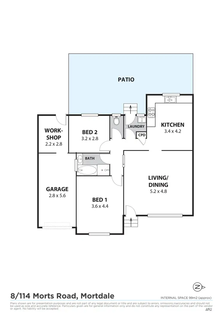 Floorplan of Homely villa listing, 8/114 Morts Road, Mortdale NSW 2223