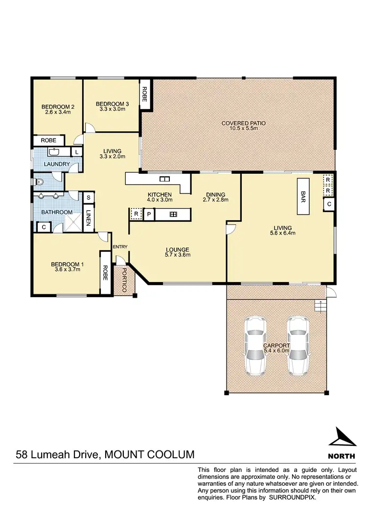 Floorplan of Homely house listing, 58 Lumeah Drive, Mount Coolum QLD 4573