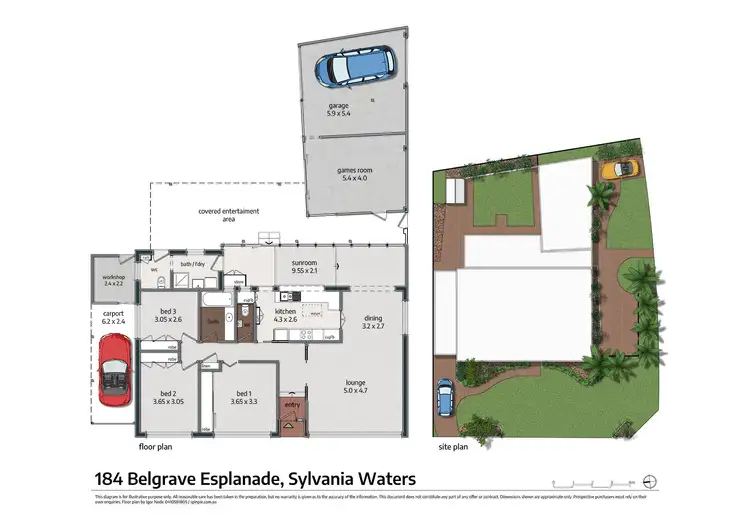 Floorplan of Homely house listing, 184 Belgrave Esplanade, Sylvania Waters NSW 2224