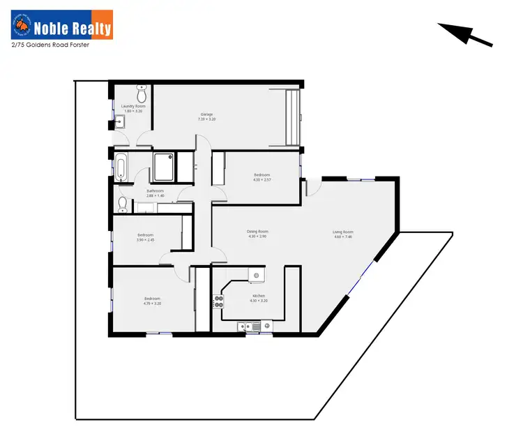 Floorplan of Homely villa listing, 2/75 Goldens Road, Forster NSW 2428