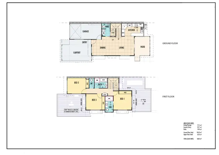 Floorplan of Homely townhouse listing, 2/3 Barker Lane, Little Mountain QLD 4551