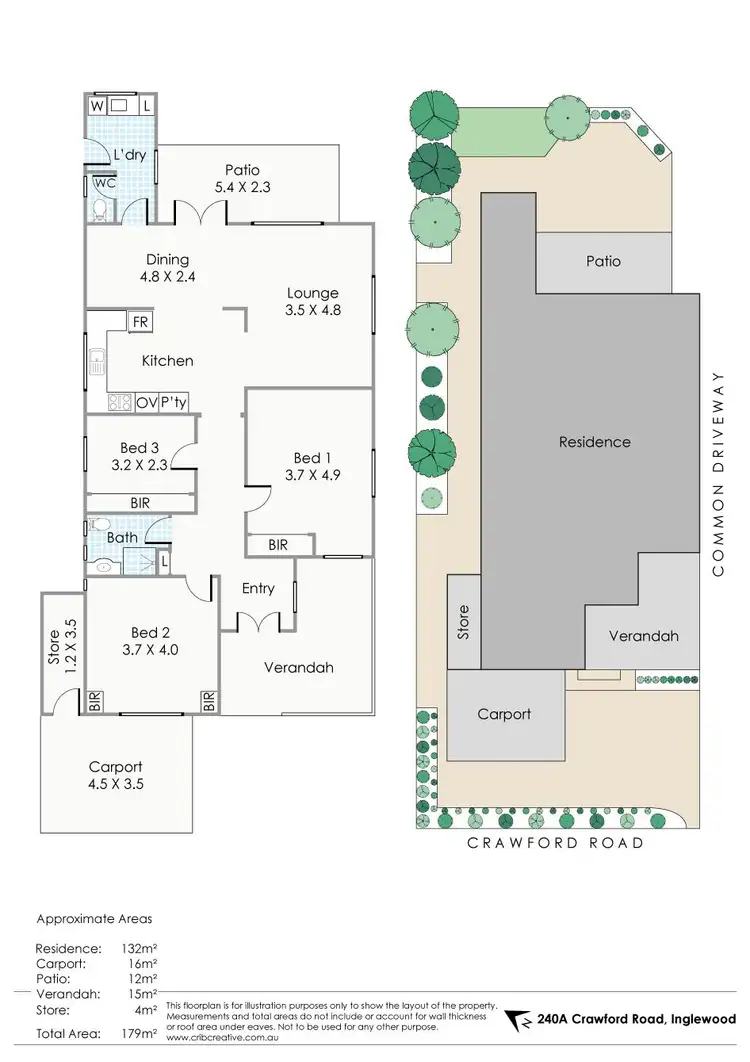 Floorplan of Homely house listing, 240A Crawford Road, Inglewood WA 6052