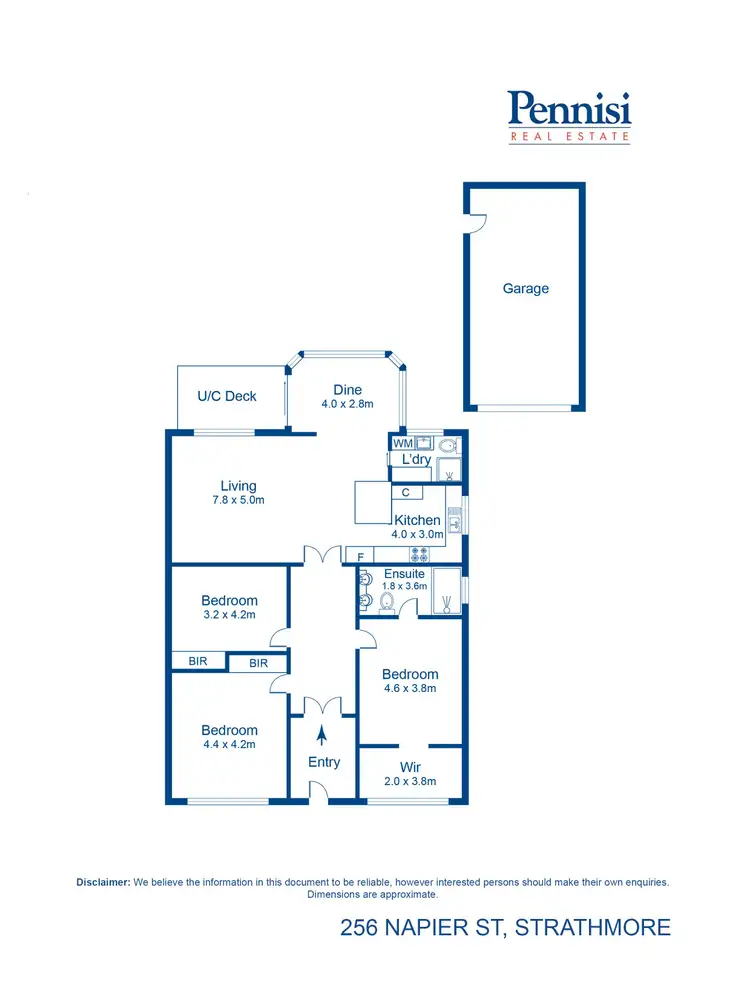 Floorplan of Homely house listing, 256 Napier Street, Strathmore VIC 3041