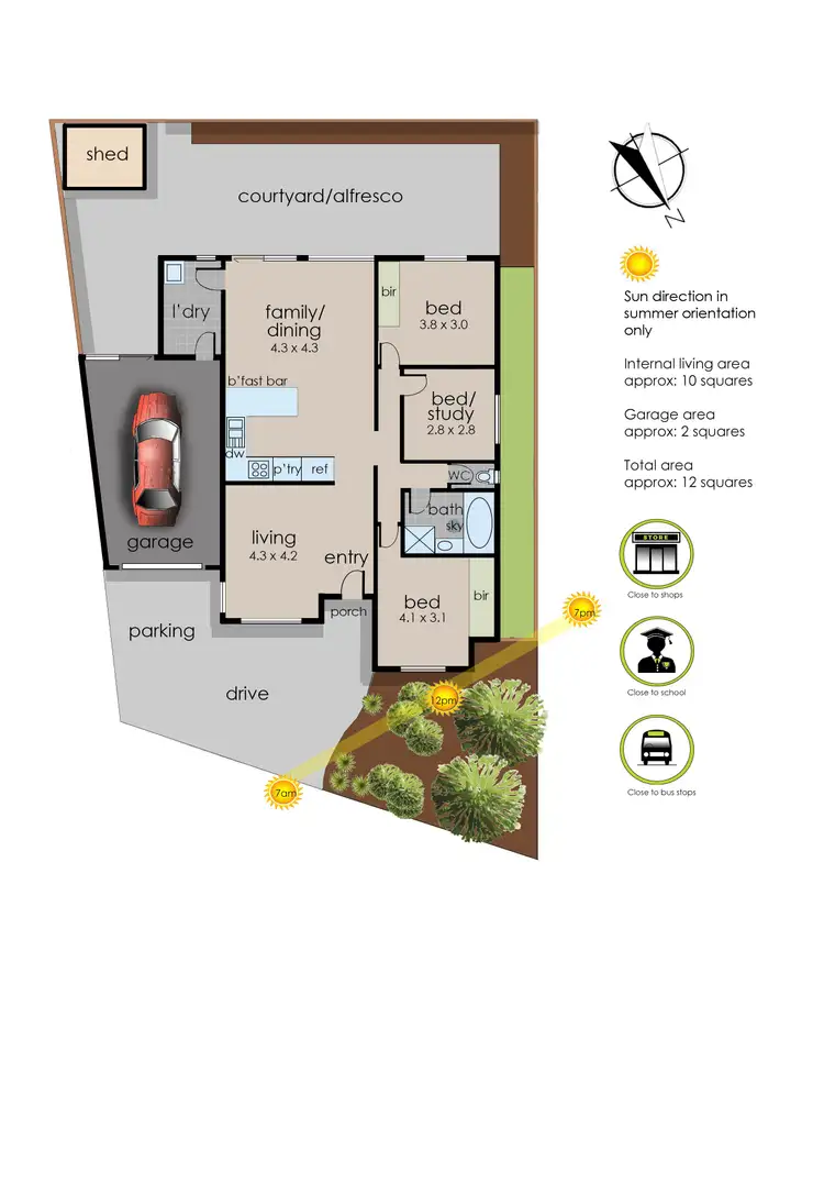 Floorplan of Homely unit listing, 23/10 Hall Road, Carrum Downs VIC 3201