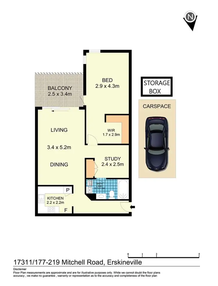 Floorplan of Homely apartment listing, 17311/177-219 Mitchell Road, Erskineville NSW 2043