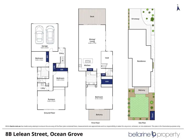 Floorplan of Homely townhouse listing, 8B Lelean Street, Ocean Grove VIC 3226