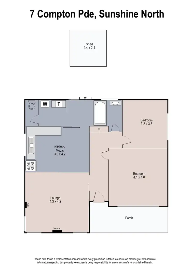Floorplan of Homely house listing, 7 Compton Parade, Sunshine North VIC 3020