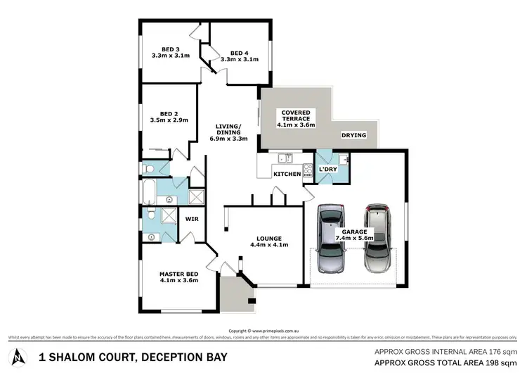 Floorplan of Homely house listing, 1 Shalom Court, Deception Bay QLD 4508