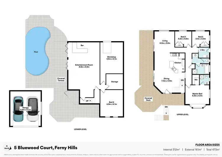 Floorplan of Homely house listing, 5 Bluewood Court, Ferny Hills QLD 4055