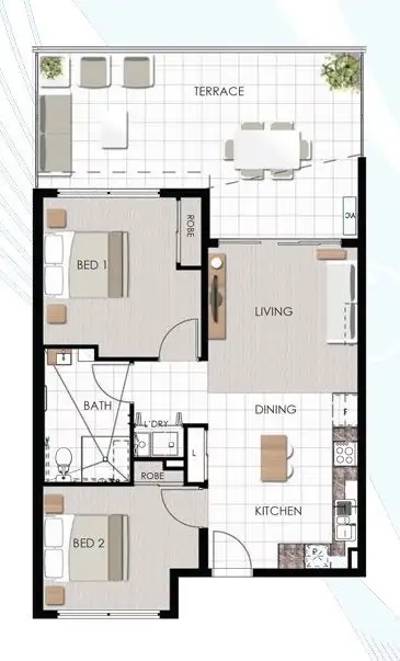 Floorplan of Homely apartment listing, 69/101 Birtinya Boulevard, Birtinya QLD 4575