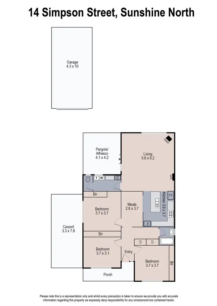 Floorplan of Homely land listing, 14 Simpson Street, Sunshine North VIC 3020
