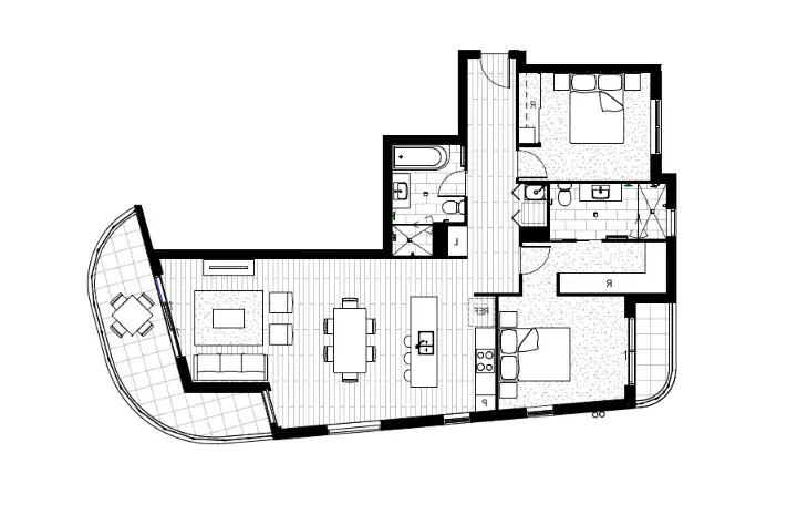 Floorplan of Homely unit listing, 701/51 -55 The Esplanade, Maroochydore QLD 4558