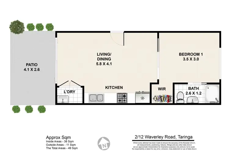 Floorplan of Homely apartment listing, 12/2 Waverley Road, Taringa QLD 4068