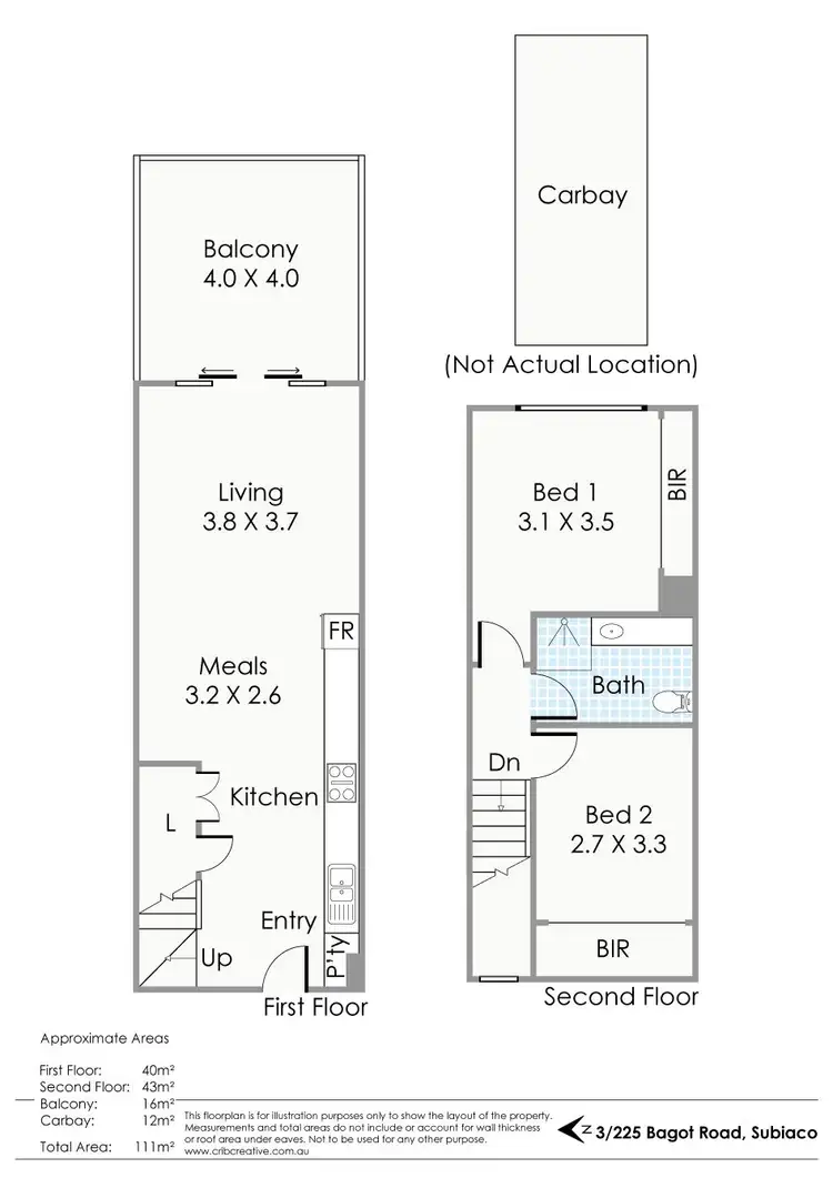 Floorplan of Homely apartment listing, 3/225 Bagot Road, Subiaco WA 6008