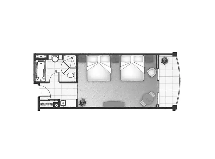 Floorplan of Homely studio listing, 2028/56 John Lund Drive, Hope Island QLD 4212