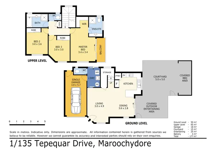 Floorplan of Homely townhouse listing, 1/135 Tepequar Drive, Maroochydore QLD 4558