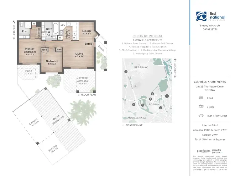 Floorplan of Homely townhouse listing, 24/25 Thorngate Drive, Robina QLD 4226