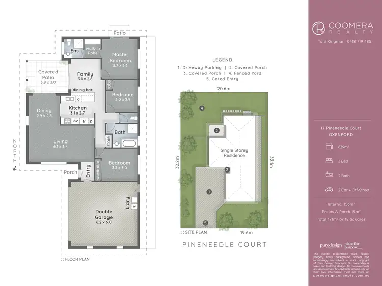 Floorplan of Homely house listing, 17 Pineneedle Crt, Oxenford QLD 4210